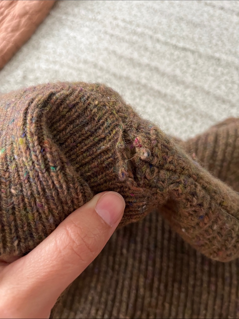 J. Jill Brown Ribbed Knit Button-Front Jacket - Picture 5 of 5